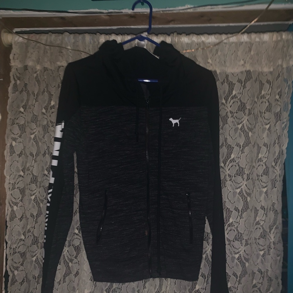 Zip up PINK by Victoria Secret hoodie Large
